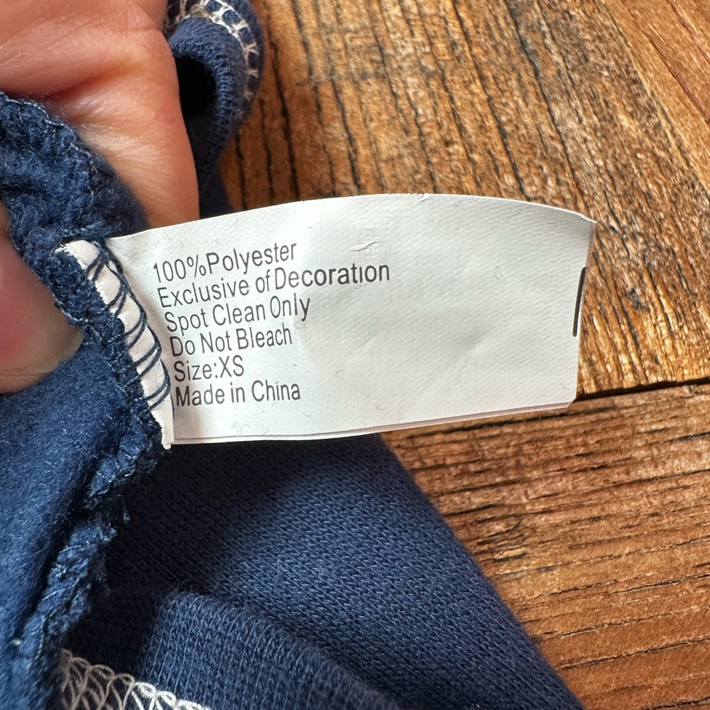 Blue Dog Hoodie with White Trim - Picture 3 of 3